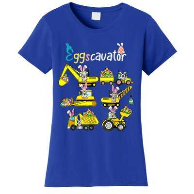 Construction Excavator Easter Day Egg Hunt Cute Gift Women's T-Shirt