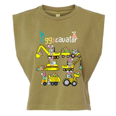 Construction Excavator Easter Day Egg Hunt Cute Gift Garment-Dyed Women's Muscle Tee