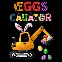 Construction Excavator Easter Day Egg Hunt Meaningful Gift Wool Snapback Cap