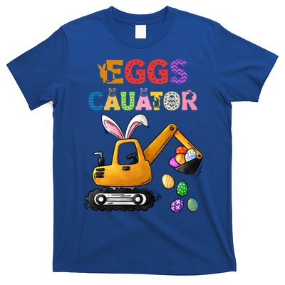 Construction Excavator Easter Day Egg Hunt Meaningful Gift T-Shirt