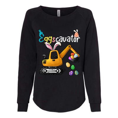 Construction Excavator Easter Day Egg Hunt Gift Womens California Wash Sweatshirt