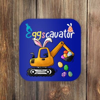 Construction Excavator Easter Day Egg Hunt Gift Coaster