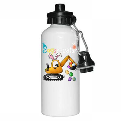 Construction Excavator Easter Day Egg Hunt Gift Aluminum Water Bottle