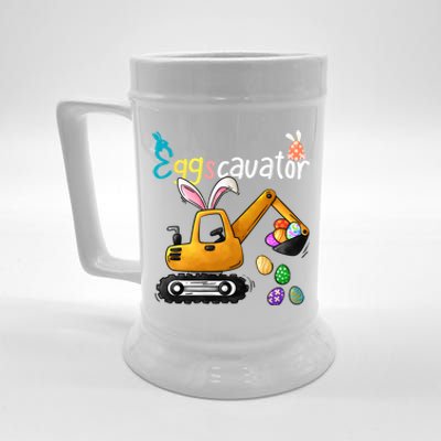 Construction Excavator Easter Day Egg Hunt Gift Beer Stein