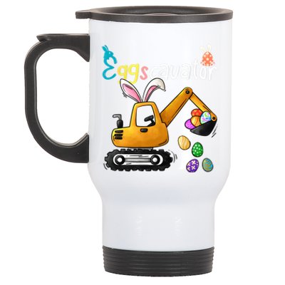 Construction Excavator Easter Day Egg Hunt Gift Stainless Steel Travel Mug