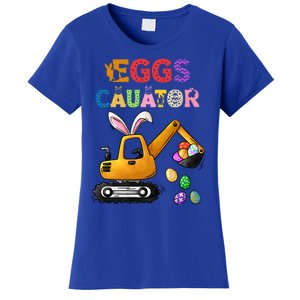 Construction Excavator Easter Day Egg Hunt Gift Women's T-Shirt