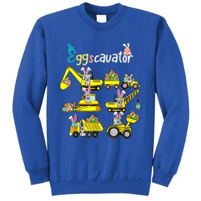 Construction Excavator Easter Day Egg Hunt Gift Sweatshirt