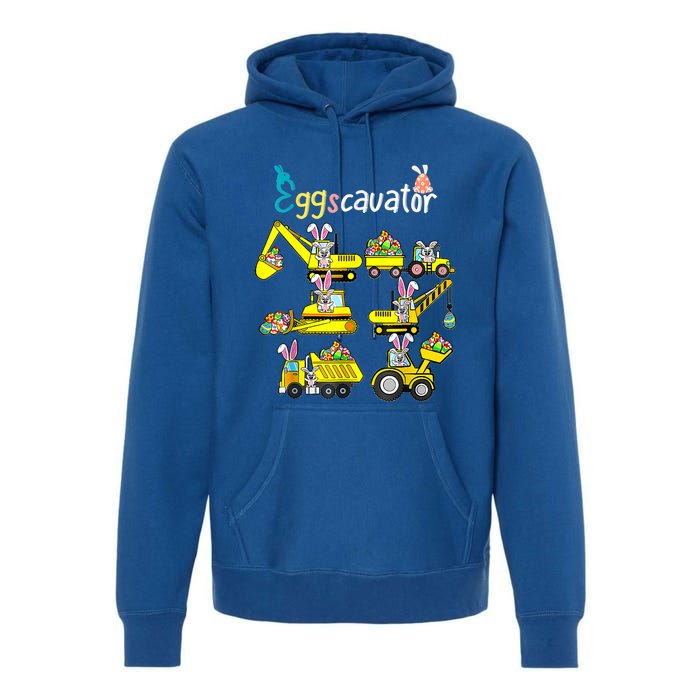 Construction Excavator Easter Day Egg Hunt Gift Premium Hoodie