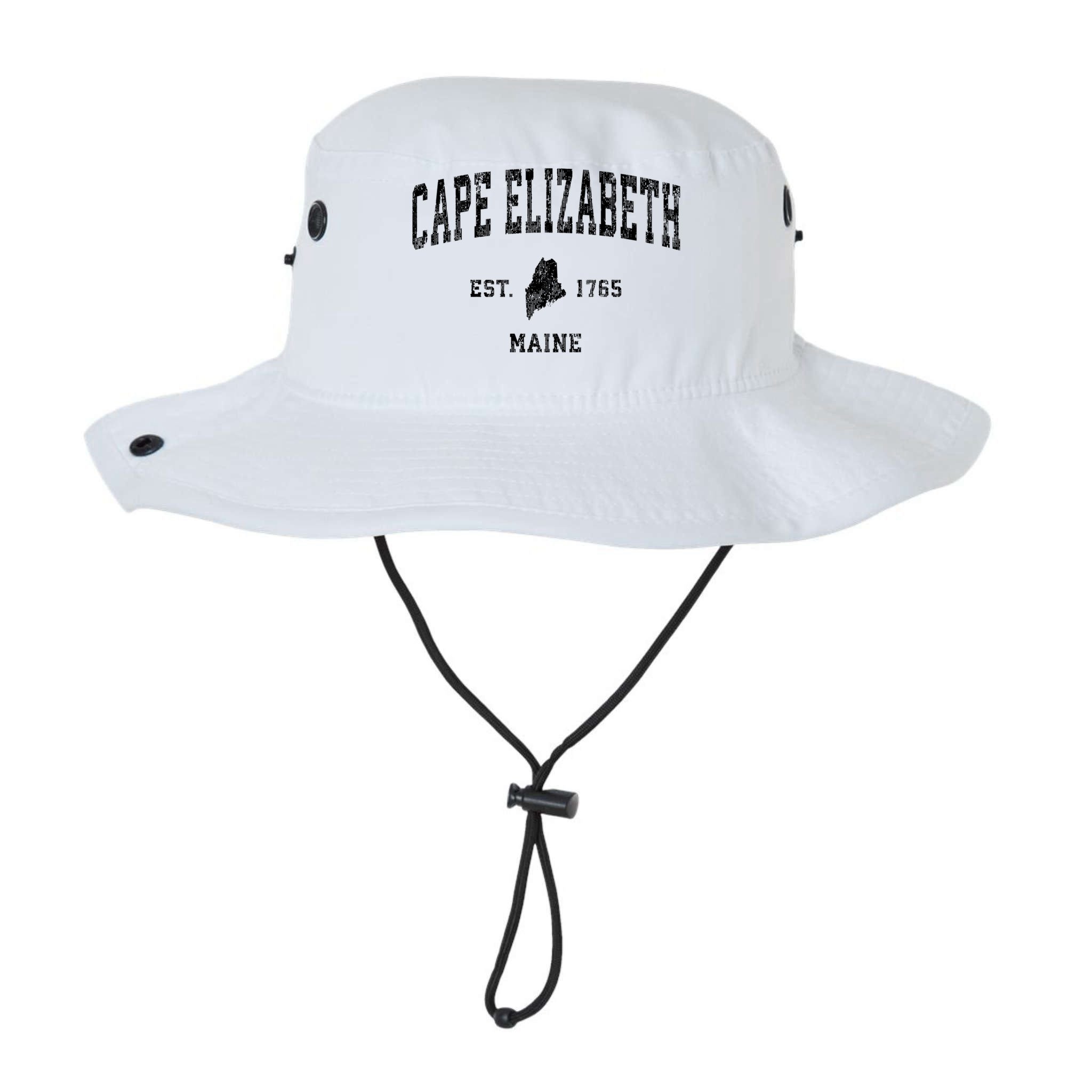 Cape Elizabeth Est 1765 Maine Me Vintage Established Athletic Sports Design Bucket Hat