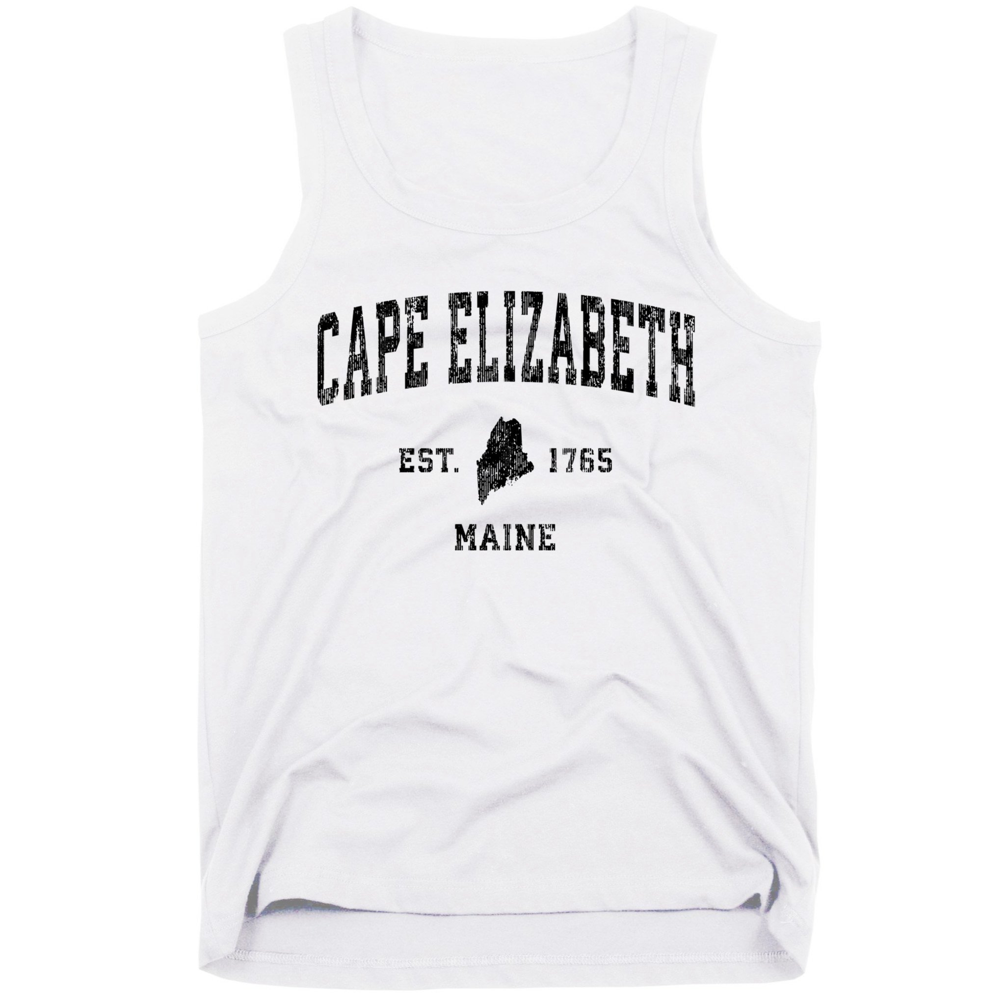 Cape Elizabeth Est 1765 Maine Me Vintage Established Athletic Sports Design Tank Top
