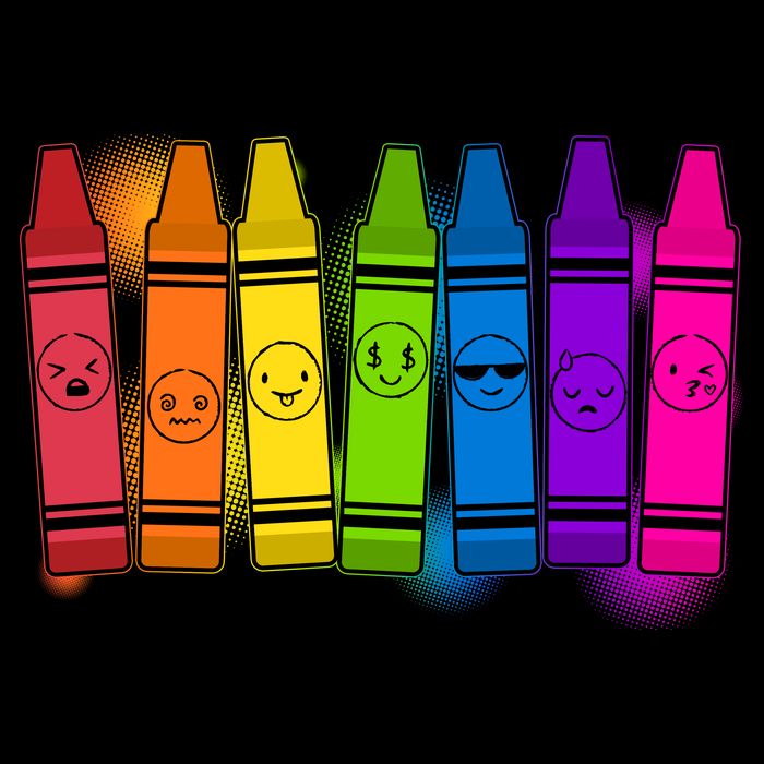 Cute Emotions Emoji Crayons Backpack