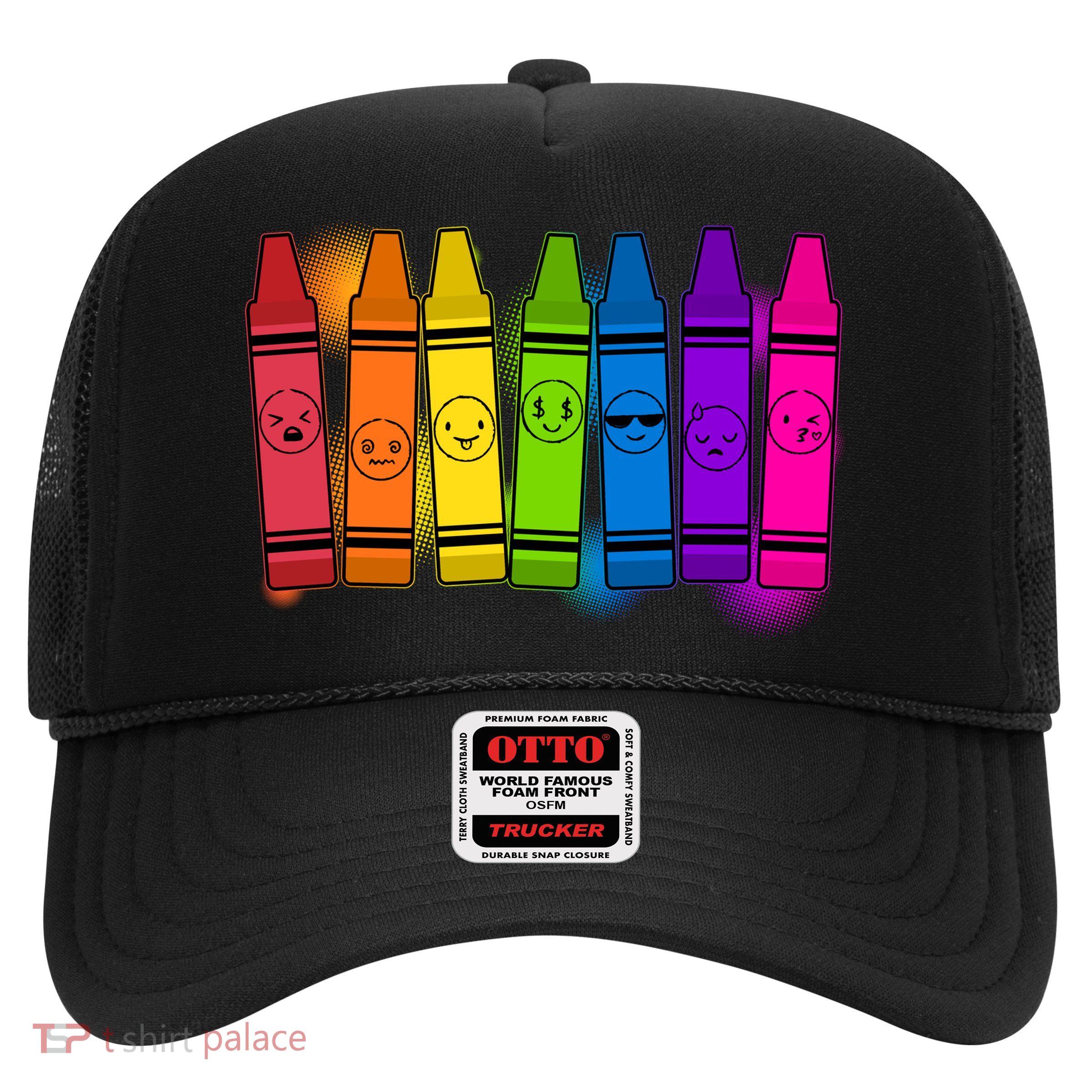 Cute Emotions Emoji Crayons Trucker Hat