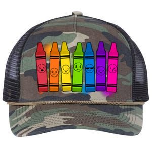 Cute Emotions Emoji Crayons Retro Rope Trucker Hat Cap