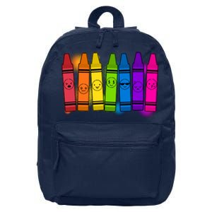 Cute Emotions Emoji Crayons 16 in Basic Backpack