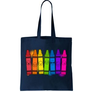 Cute Emotions Emoji Crayons Tote Bag