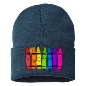 Cute Emotions Emoji Crayons Sustainable Knit Beanie