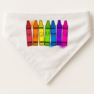 Cute Emotions Emoji Crayons USA-Made Doggie Bandana