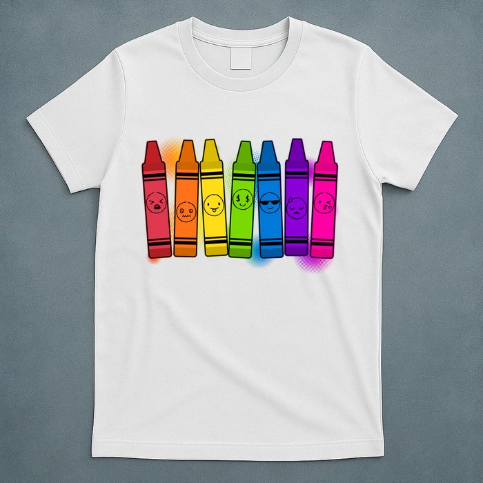 Cute Emotions Emoji Crayons T-Shirt