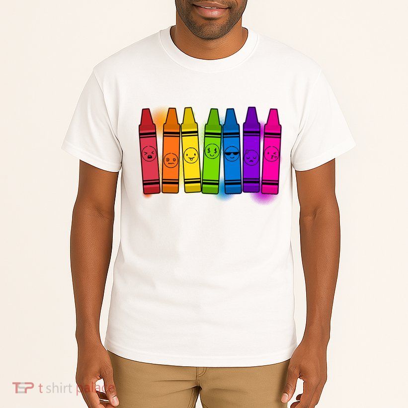 Cute Emotions Emoji Crayons Tall T-Shirt