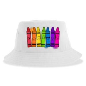 Cute Emotions Emoji Crayons Sustainable Bucket Hat