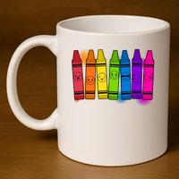 Cute Emotions Emoji Crayons 11oz C Handle Ceramic Mug