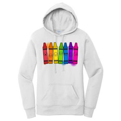 Cute Emotions Emoji Crayons Women's Pullover Hoodie