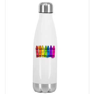 Cute Emotions Emoji Crayons Stainless Steel Insulated Water Bottle