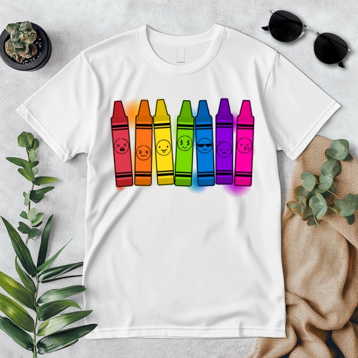 Cute Emotions Emoji Crayons Premium T-Shirt
