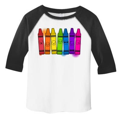 Cute Emotions Emoji Crayons Toddler Fine Jersey T-Shirt