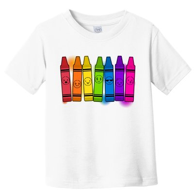 Cute Emotions Emoji Crayons Toddler T-Shirt