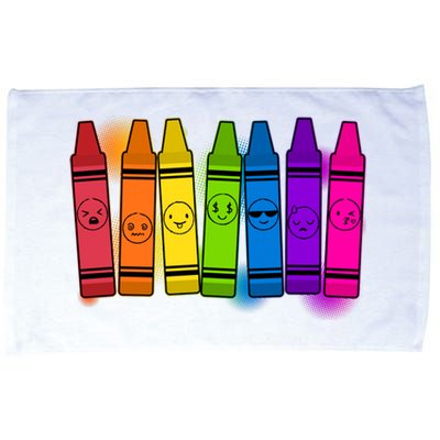 Cute Emotions Emoji Crayons Microfiber Hand Towel