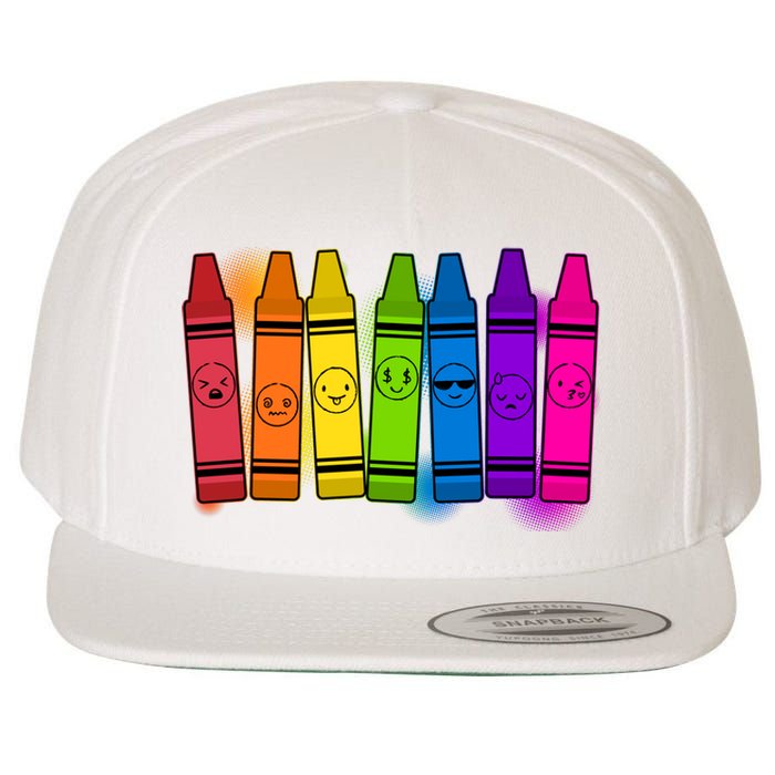 Cute Emotions Emoji Crayons Wool Snapback Cap