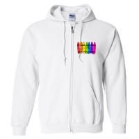 Cute Emotions Emoji Crayons Full Zip Hoodie