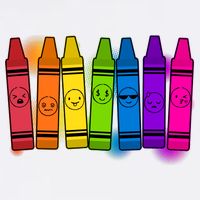 Cute Emotions Emoji Crayons Full Zip Hoodie