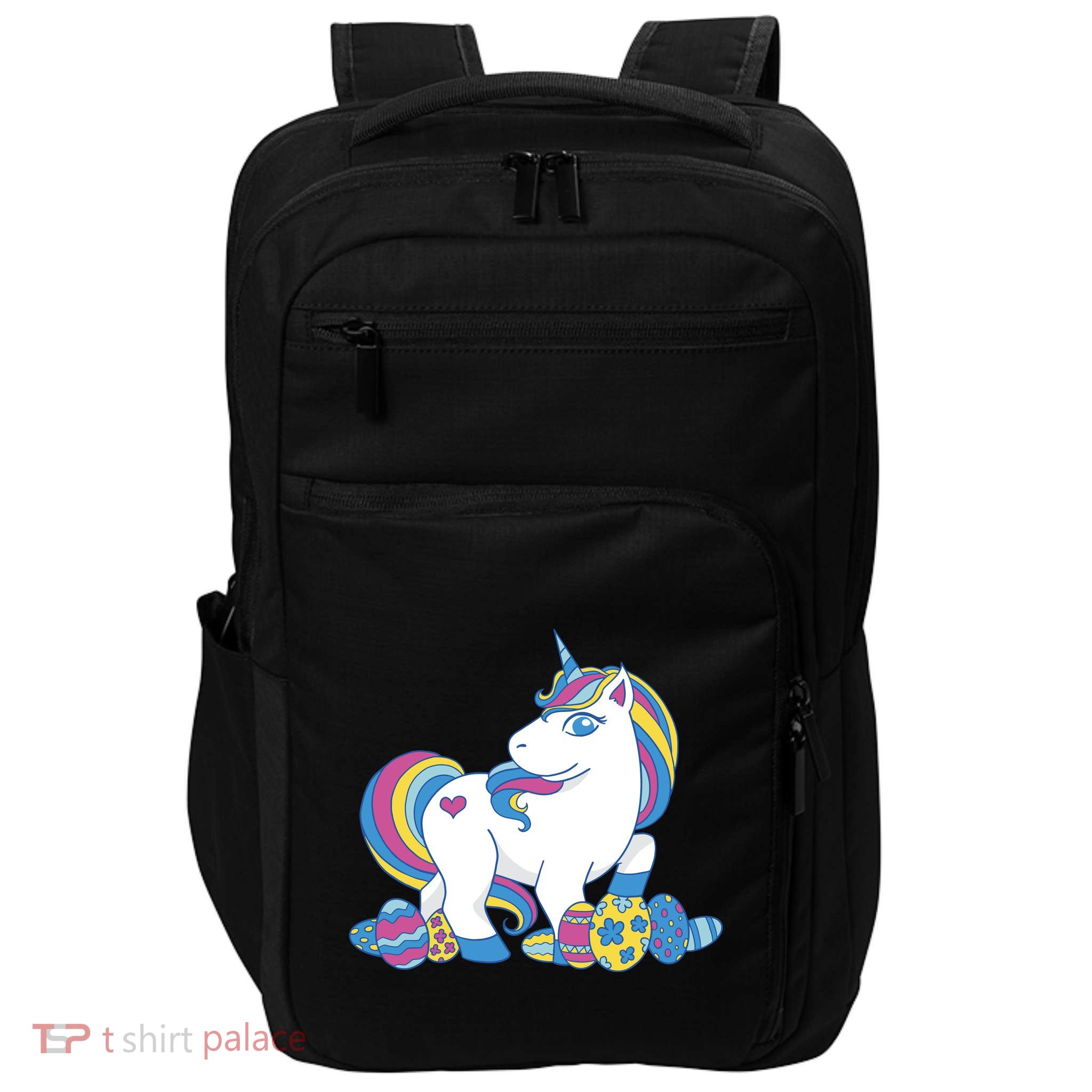 Cute Easter Eggs Unicorn Impact Tech Backpack