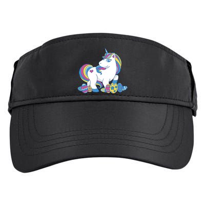 Cute Easter Eggs Unicorn Adult Drive Performance Visor