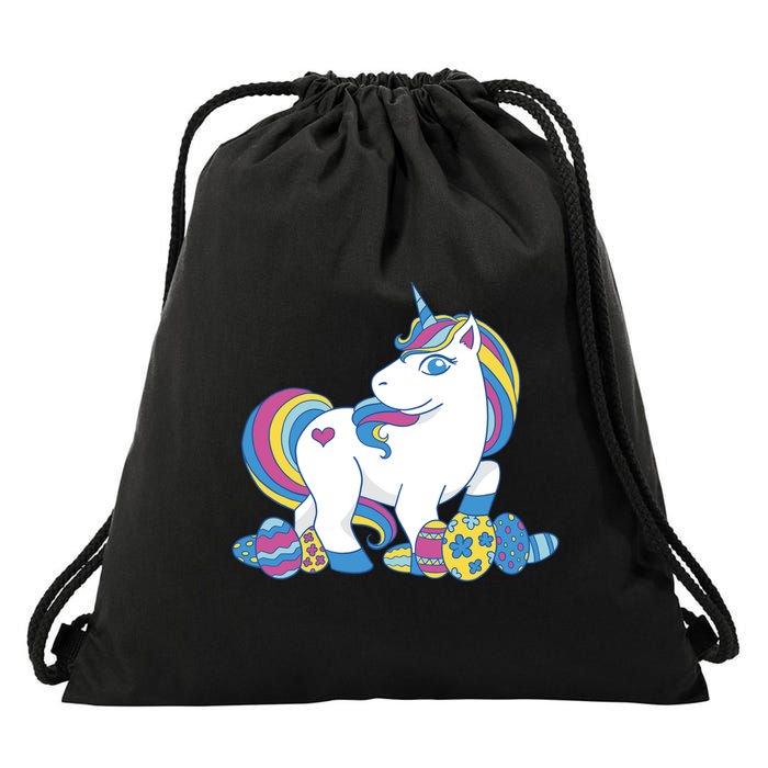Cute Easter Eggs Unicorn Drawstring Bag