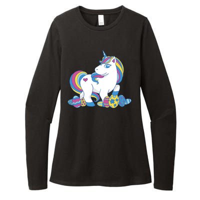 Cute Easter Eggs Unicorn Womens CVC Long Sleeve Shirt