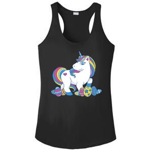 Cute Easter Eggs Unicorn Ladies PosiCharge Competitor Racerback Tank