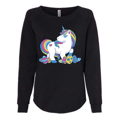 Cute Easter Eggs Unicorn Womens California Wash Sweatshirt