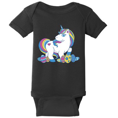 Cute Easter Eggs Unicorn Baby Bodysuit