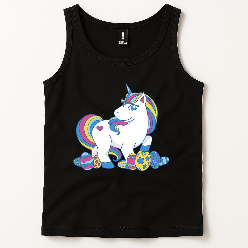 Cute Easter Eggs Unicorn Tank Top