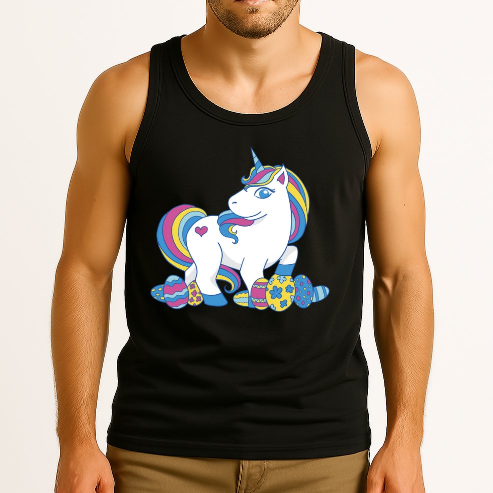 Cute Easter Eggs Unicorn Tank Top