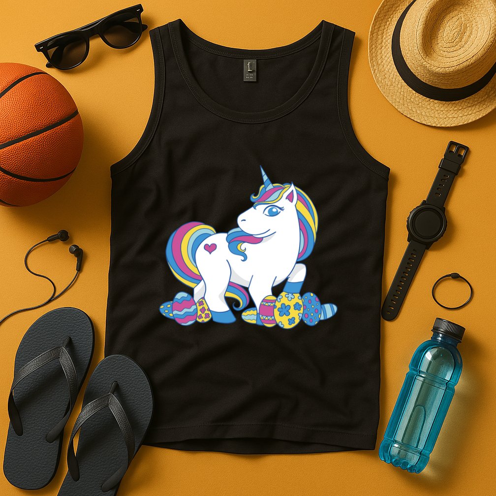 Cute Easter Eggs Unicorn Tank Top