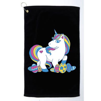 Cute Easter Eggs Unicorn Golf Towel