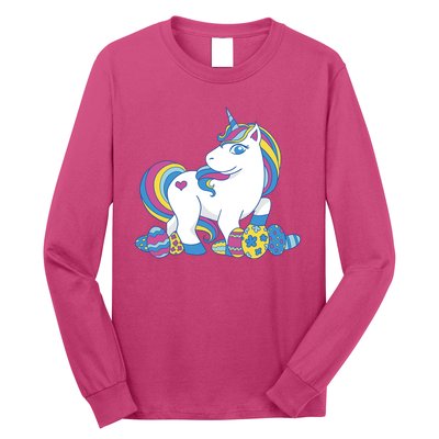 Cute Easter Eggs Unicorn Long Sleeve Shirt