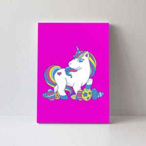 Cute Easter Eggs Unicorn Canvas