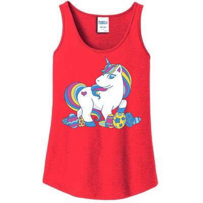 Cute Easter Eggs Unicorn Ladies Essential Tank