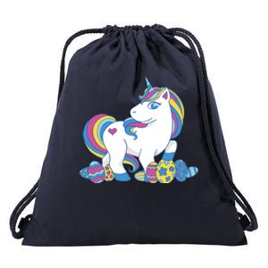 Cute Easter Eggs Unicorn Drawstring Bag