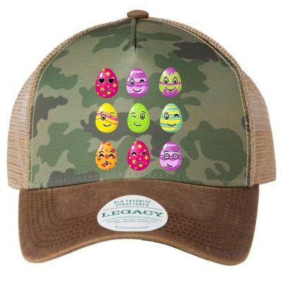 Colorful Easter Eggs Smiley Legacy Tie Dye Trucker Hat